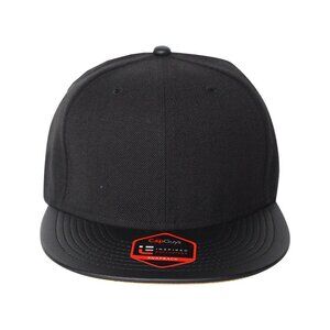 Blank Black/Gold PU Leather Vintage Authentic Unisex Custom Snapback Hat/Cap